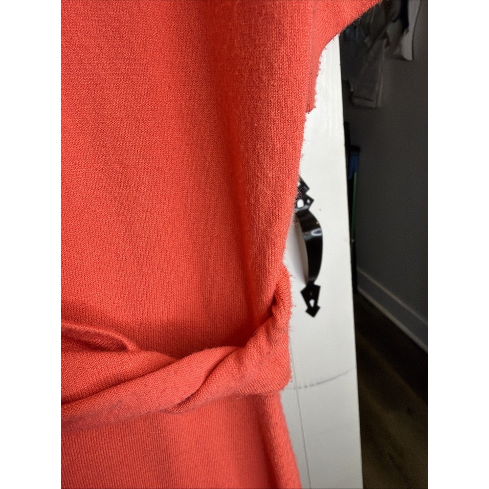 Derek Lam 10 Crosby Raylen Twist Short Sleeve Orange Sweater Dress Size Medium - Picture 2 of 10
